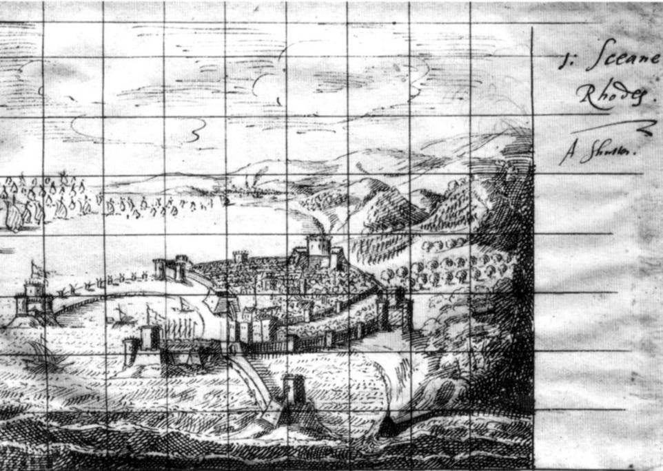 The Siege of Rhodes, 
			first shutter scene